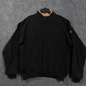 Zero Restriction Jacket‎ Mens Large Black Microsuede Golf Quarter Zip Pullover